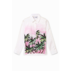 Desigual Jackson fehér, trópusi mintás lány ing – 5-6 év