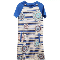 Desigual Lányruha - Kék Mandala - Rövid Ujjú