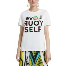 Desigual Love yourself fehér női póló – L
