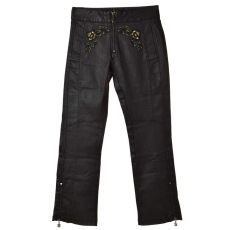 Desigual női Bőrnadrág - Virág #fekete