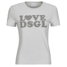 Desigual Rövid ujjú pólók LOVE DSGL Fehér EU XL
