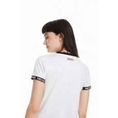 Desigual Twins fehér, flitteres női póló
