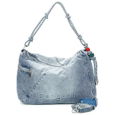 Desigual Válltáskák BAG HALF LOGO DENIM LEIRIA 2.0 Kék Egy méret kézitáska és bőrönd