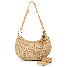 Desigual Válltáskák BAG HALF LOGO RAFFIA WAVERLY Bézs Egy méret