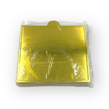 Desszert alátét, négyzet, arany, 8,8×8,8 cm, 12 db sütés és főzés