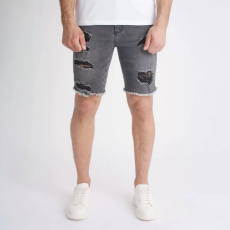  Destroyed Grey Short - szaggatott rövidnadrág - Méret: 30
