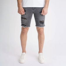 Destroyed Grey Short - szaggatott rövidnadrág - Méret: 31 férfi rövidnadrág
