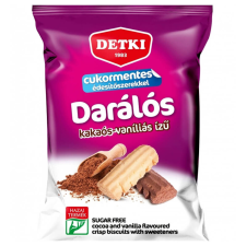 Detki Cukormentes darálós vaníliás és kakaós omlós keksz, 180 g csokoládé és édesség