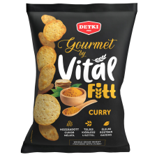 Detki Gourmet Vitál Fitt teljes kiőrlésű kréker Curry 100g csokoládé és édesség