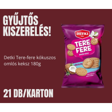 Detki Gyűjtős kiszerelés - Detki Tere-fere kókuszos omlós keksz 180g 21db/karton csokoládé és édesség