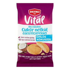 Detki Keksz DETKI Édes hozzáadott cukor nélkül édesítőszerekkel kókuszos 180g reform élelmiszer