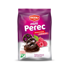 Detki mini málnás ízű perec étbevonóval teljesen mártva - 1g csokoládé és édesség