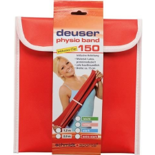  DEUSER Physio Band Erősítő Gumiszalag Gyorskapoccsal 150 piros-extra erős, 2 m (fitness szalag esztétikus táskával, gyorskapoccsal)* gumiszalag