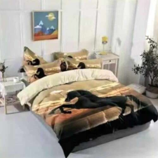 Devi Fashions ágynemű barna fekete lóval lakástextília