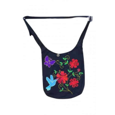 Devi Fashions Válltáska Fekete Hímzett Virág kézitáska és bőrönd