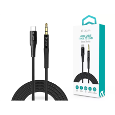 Devia 3,5 mm jack - type-c audio kábel 1 m-es vezetékkel - series ipure aux audio cable - black st365683 kábel és adapter
