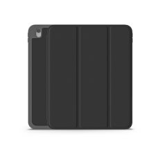 Devia Apple iPad 10.9 (2022) tablet tok (Smart Case) on/off funkcióval, Apple Pencil  tartóval - Devia Rosy Series Leather Case With Pencil Slot - fekete (ST378270) tablet tok