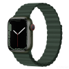 Devia Apple iWatch Devia Delux Sport 3 Silicone Magnet 42/44/45mm Óraszíj - Sötétzöld