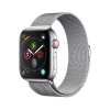 Devia Apple Watch 1-6, SE (38 / 40 mm), fém pótszíj, milánói stílus, mágnes zárral, Devia Elegant, ezüst