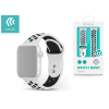Devia Apple Watch lyukacsos sport szíj - Devia Deluxe Series Sport2 Band - 42/44 mm - white/black