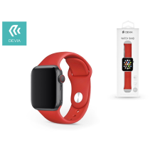 Devia Apple Watch lyukacsos sport szíj - Devia Deluxe Series Sport Band - 42/44 mm - red okosóra kellék
