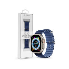 Devia Apple Watch szilikon sport szíj - Deluxe Series Sport6 Silicone Two-tone Watch Band - 42/44/45/49 mm - kék okosóra kellék