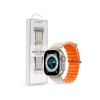 Devia Apple Watch szilikon sport szíj - Deluxe Series Sport6 Silicone Two-tone Watch  Band - 42/44/45/49 mm - starlight/orange (ST381676)