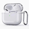 Devia Átlátszó védőtok Apple AirPods 3-hoz, karabinerrel