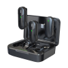 Devia bluetooth mikrofon 2db (Type-C, LAVALIER csíptethető, zajszűrő + töltőtok) FEKETE