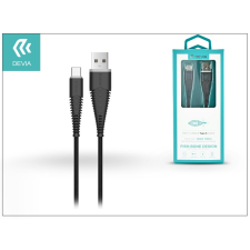 Devia Devia USB töltő- és adatkábel 1,5 m-es vezetékkel - Devia Fish1 Flexible Type-C USB 2.4 - black mobiltelefon kellék