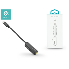Devia Devia USB Type-C + 3.5 mm jack adapter egyidőben történő töltéshez és zenehallgatáshoz - Devia Smart 2in1 Type-C - Jack adapter - black kábel és adapter