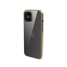 Devia Glimmer iPhone 11 Pro Max (6,5&quot;) átlátszó kemény hátlap tok arany kerettel tok és táska