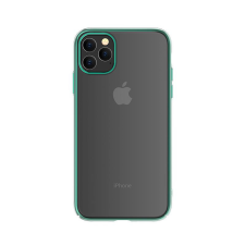 Devia Glimmer iPhone 11 Pro Max (6,5&quot;) átlátszó kemény hátlap tok zöld kerettel tok és táska