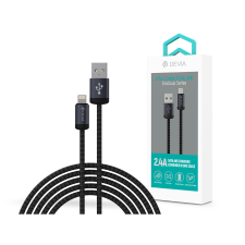 Devia Gracious Series v2 12W USB/Lightning adat-és töltőkábel 2m - fekete (ST108042) kábel és adapter