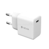 Devia GRS hálózati töltő Type-C aljzat (20W, GaN, PD gyorstöltő) FEHÉR (ST386831)