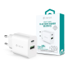 Devia hálózati töltő adapter Type-C + USB bemenettel - 20W - Devia Smart Series PD3.0 + QC3.0 Quick Charger V2 - fehér (ST385247)