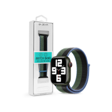 Devia Nylon Woven Apple Watch S1/S2/S3/S4/S5/S6/S7/S8/S9/SE Nylon Sport Pánt 38/40/41mm - Zöld/Fekete okosóra kellék