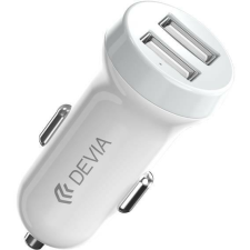 Devia Smart 2xUSB-A autós töltő 15W fehér (EA131) (EA131) mobiltelefon kellék