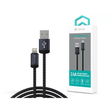Devia ST108035 Gracious v2 12W USB/Lightning 1m -es fekete adat-és töltőkábel kábel és adapter