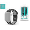 Devia ST325014 Apple Watch 42/44mm szilikon sport óraszíj fekete-szürke (ST325014)