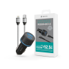 Devia szivargyújtós töltő adapter USB + Type-C bemenettel, Lightning - Type-C   kábellel - 52,5W - Devia Extreme Speed Series Quick Car Charger Set PD 30W + QC 3.0 - black (ST354670)