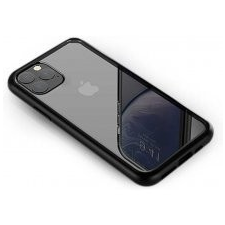 Devia Telefontok, iPhone 11 Pro hátlaptok, ütésálló, fekete keretes, átlátszó, Devia Shark4 tok és táska