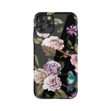 Devia Telefontok, iPhone 11 Pro Max hátlaptok, virág mintás, fekete, Devia Perfume Lily tok és táska