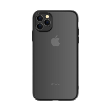 Devia Telefontok, iPhone 12 Pro Max hátlaptok, kemény, fekete kerettel, átlátszó, Devia Glimmer tok és táska