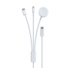 Devia töltőkábel 3in1 (Type-C - lightning/Type-C, Apple Watch töltő, 7.5W, wireless, 120cm) FEHÉR