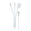 Devia töltőkábel 3in1 (Type-C - lightning/Type-C, Apple Watch töltő, 7.5W, wireless, 120cm) FEHÉR