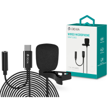 Devia univerzális vezetékes mikrofon - Type-C - Devia Smart Series Wired Microphone - fekete (ST354076) mikrofon