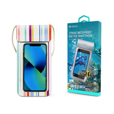 Devia univerzális vízálló védőtok max. 3.8-5.8&quot; méretű készülékekhez - Devia Strong Waterproof Bag For Smartphone - colorful stripe tok és táska