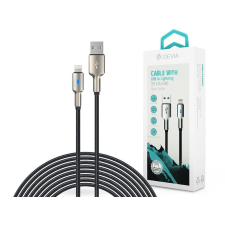 Devia USB - Lightning adat- és töltőkábel 1,5m ezüst/fekete (ST361296) kábel és adapter