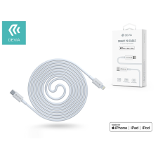 Devia USB Type-C - Lightning adat- és töltőkábel 1,5 m-es vezetékkel - Devia Smart SeriesPD Cable 18W Type-C to Lightning - white (MFI engedélyes) kábel és adapter